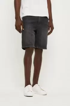 Mens Plus And Tall Charcoal Denim Shorts