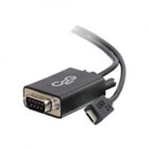 C2G USB 2.0 USB C to DB9 Serial RS232 Adapter Cable - Black