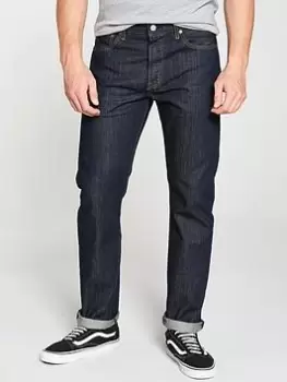 Levis 501 Original Straight Fit Jeans - Dark Wash, Marlon, Size 32, Inside Leg R=32", Men