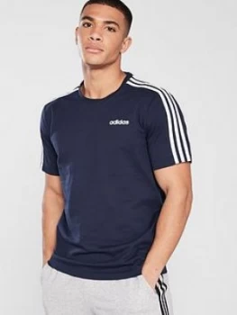 Adidas 3S Core T-Shirt - Navy, Ink, Size 2XL, Men