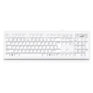 Genius Slimstar 130 Slim Design USB Keyboard White UK Layout
