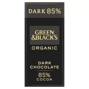 Green & Blacks Dark Chocolate Bar - 85% Cocoa - 90g x 15