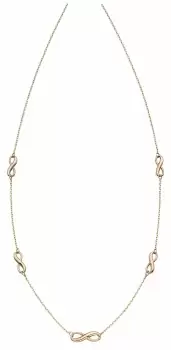 Elements Gold GN339 9k Yellow Gold Infinity Necklace 42.5 Jewellery
