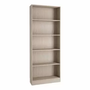 Basic Tall Wide Bookcase with 4 Shelves, Oak