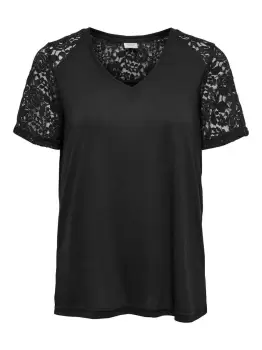 ONLY Lace Detail Top Women Black