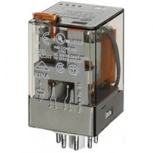 Plug in relay 24 V AC 10 A 2 change overs Finder 6