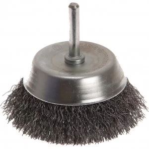 Faithfull Crimped Wire Cup Brush 75mm 6mm Shank