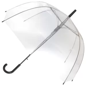 X-Brella Unisex Adults 23" Clear Canopy Stick Umbrella (One Size) (Clear/Black)