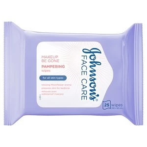Johnsons Face Care Make Up Be Gone Pampering Wipes 25 Wipes
