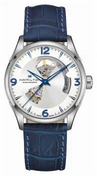 Hamilton Jazzmaster Automatic Open Heart Blue Leather Watch