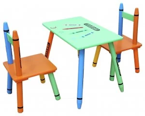 Kiddi Style Crayon Table And Chair Green