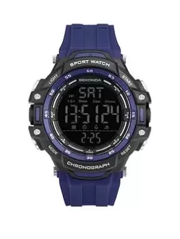 Sekonda Mens Sport Crossfell Dark Blue Plastic Strap With Black Dial Digital Watch