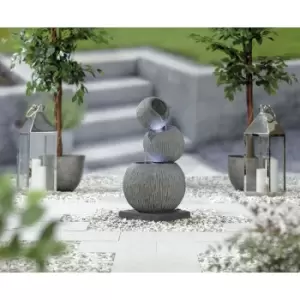 Easy Fountain - Illusion Falls LED Garden Water Feature Stone Effect Modern