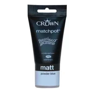 Crown Breatheasy Powder Blue - Matt Emulsion Paint - 40ml Tester