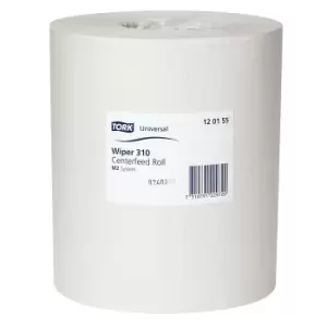 TORK Paper roll, pack of 6, white tissue, 1-ply, non-perforated