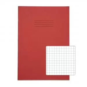 RHINO 13 x 9 A4 Oversized Exercise Book 40 Pages 20 Leaf Red 7mm
