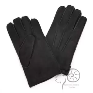 Eastern Counties Leather Womens/Ladies 3 Point Stitch Detail Sheepskin Gloves (S) (Black)