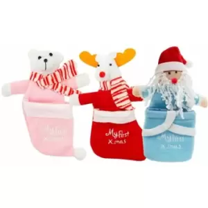 Haven - Set of 3 - Baby's 1st Christmas Stocking 3 Assorted Sets