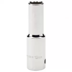 Draper 12mm 1/2" Sq. Dr. Hi-Torq&amp;#174; 12 Point Deep Socket (Sold Loose)