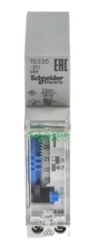 Schneider Electric Analogue DIN Rail Time Switch 230 V ac, 1-Channel
