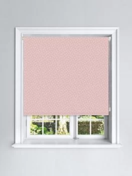 Semi Circle Ditsy Printed Roller Blind 150x140, Pink, Size 90X140Cm