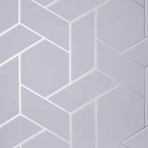 Arthouse Parquet Geometrical Silver Wallpaper