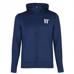 11 Degrees Core Poly Full Zip Hoodie - Insignia Blue