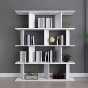 Decorotika - Grace Bookcase Bookshelf Shelving Unit White Walnut