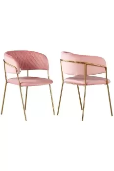 Atarah' LUX Velvet Dining Chairs Set of 2