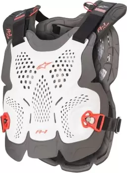 Alpinestars A-1 Plus Chest Protector, white-red, Size M L, white-red, Size M L