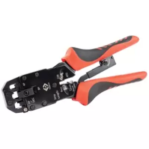 CK Tools T3681A Ratchet Crimping Pliers For Modular Plugs 4/6/8P