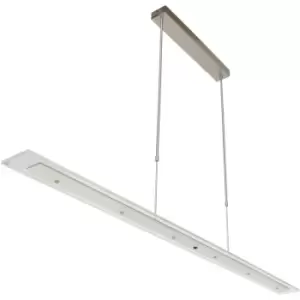 Sienna Lighting - Sienna Plato LED Integrated Pendant Ceiling Light Light Steel Brushed, Glass Transparent, Plastic Matt