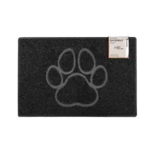 Oseasons Paw Medium Embossed Doormat - Black