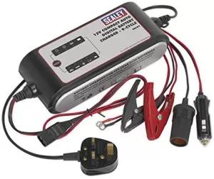 Genuine SEALEY SMC04 Compact Auto Digital Battery Charger - 9-Cycle 12V