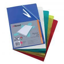Nyrex Premium A4 Document Folder, Green Embossed, 100MIC, Cut Flush, L-Folder, Pack of 25 - Outer Carton of 4