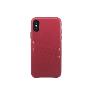 OBX Leather Card Slot Case for iPhone X 77-58611 - Raisin