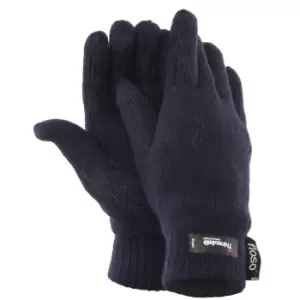 FLOSO Ladies/Womens Thinsulate Thermal Knitted Gloves (3M 40g) (One Size) (Navy)