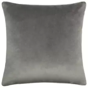 Meridian Velvet Cushion Charcoal/Dove, Charcoal/Dove / 55 x 55cm / Polyester Filled