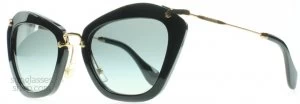 Miu Miu Noir Sunglasses Black 1AB3M1 55mm