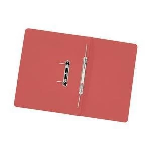 5 Star Foolscap Transfer Spring Files 315gm2 Capacity 38mm Red 1 x Pack of 50 Files 348 REDZ