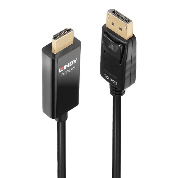 LINDY Cable DisplayPort plug, HDMI-A plug 3m Black 40927 DisplayPort cable