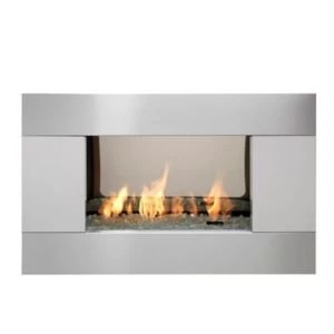 Ignite Pittsburgh Brushed stainless steel effect Gas fire