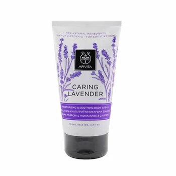 ApivitaCaring Lavender Moisturizing & Soothing Body Cream - For Sensitive Skin 150ml/4.74oz