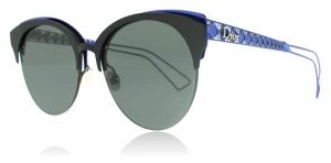 Christian Dior Diorama Club Sunglasses Matte Black / Blue G5V2K 55mm