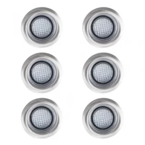 6 x 40mm Minisun Cool White LED Decking Lights