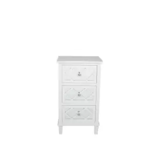 Pacific Lifestyle Pine Wood 3 Drawer Unit, Ivory