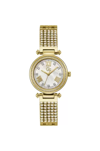 GC Y47010L1MF Womens Primechic Gold Tone Steel Bracelet Wristwatch