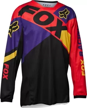 FOX 180 Xpozr Youth Motocross Jersey, black-red-yellow, Size XL, black-red-yellow, Size XL