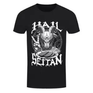 Grindstore Mens Hail Seitan T-Shirt (Small (36-38in)) (Black)