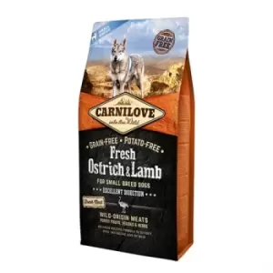 Carnilove Small Adult Dog Food 6KG - Fresh Ostrich & Lamb